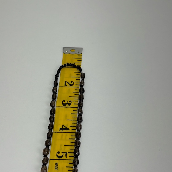 artisan Handmade Elegant Black Onyx and smoky quartz gemstone Necklace - Picture 13 of 15